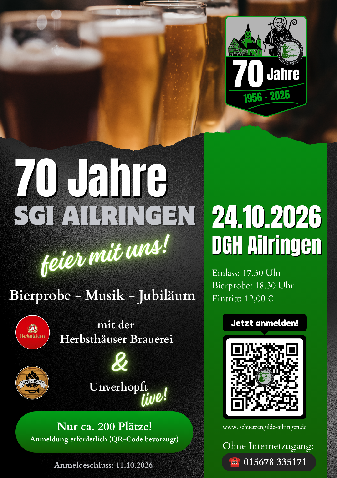 70 Jahre SGi Ailringen – Jubiläumsabend mit Bierprobe